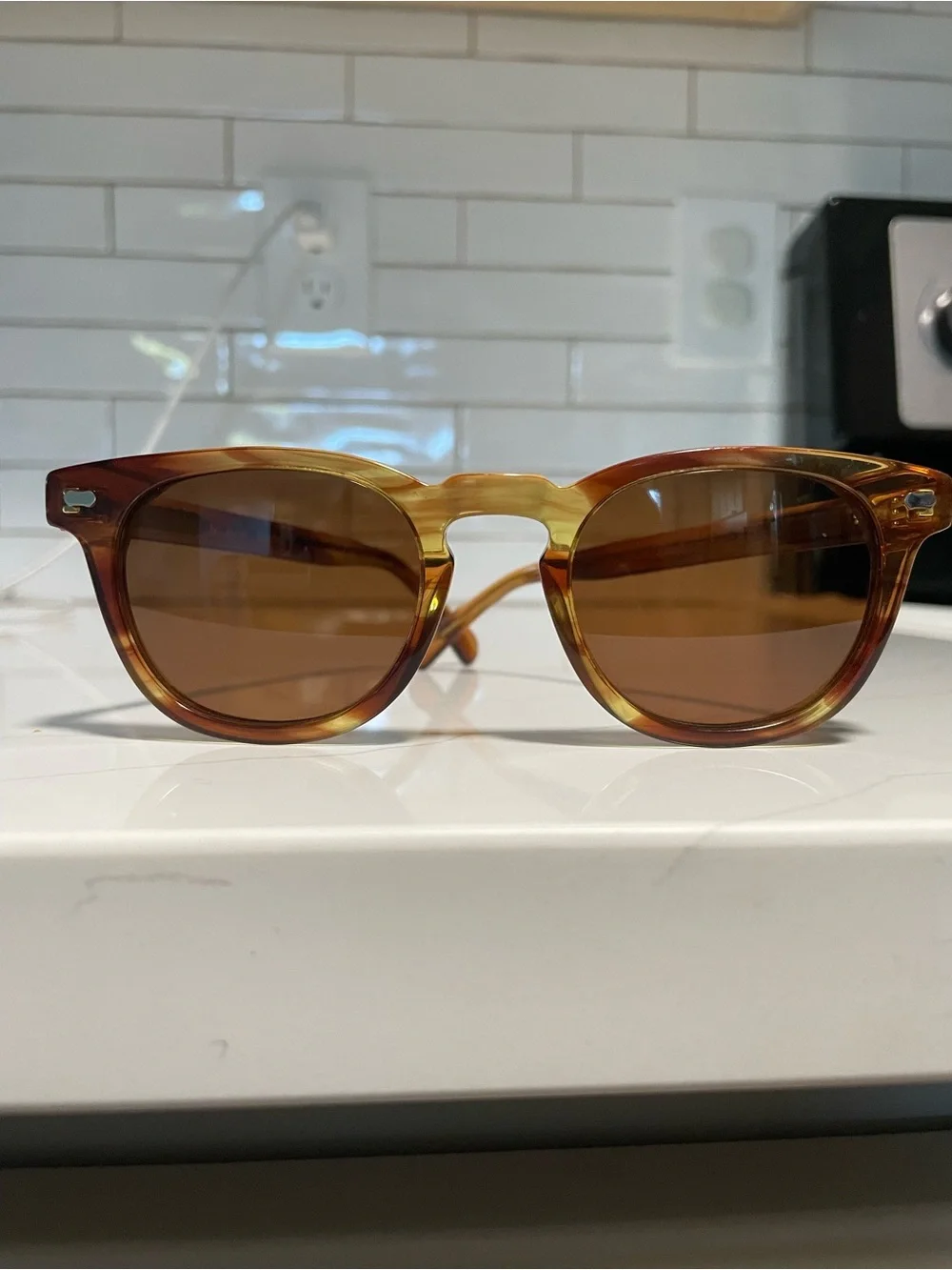 Winston Women's Tortoiseshell Sunglasses with Amber Brown Lenses